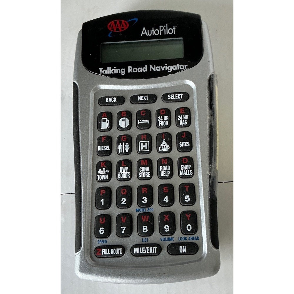 AAA Vintage‎ AutoPilot Talking Road Navigator Model 760 Travel GPS Silver OS